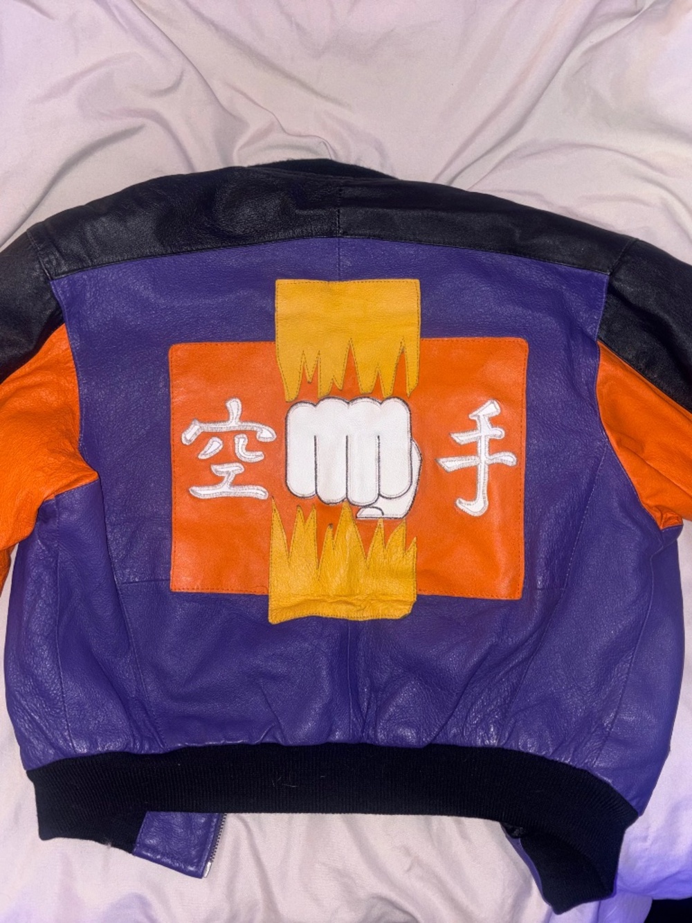 Vintage 1990s michael Hoban karate leather bomber